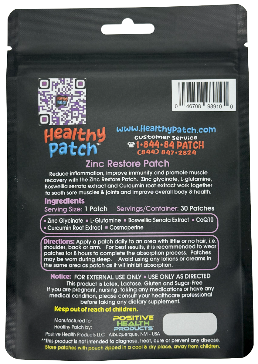 Zinc Restore Patch - 30 Day Supply